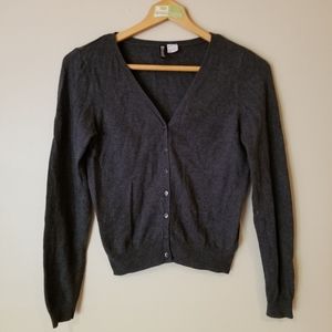 Cropped cardigan with elbow patches